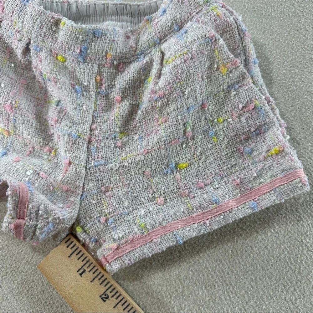 Janie and Jack Boucle Pastel Girl's Shorts Sz 12-18 Mo